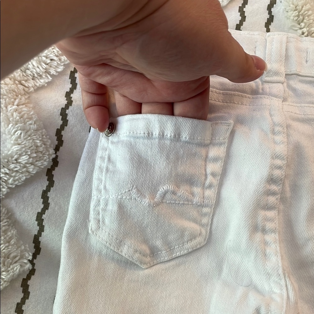 7 FOR ALL MANKIND UEC Girls Size 6X White Skinny Jeans - Picture 9 of 10